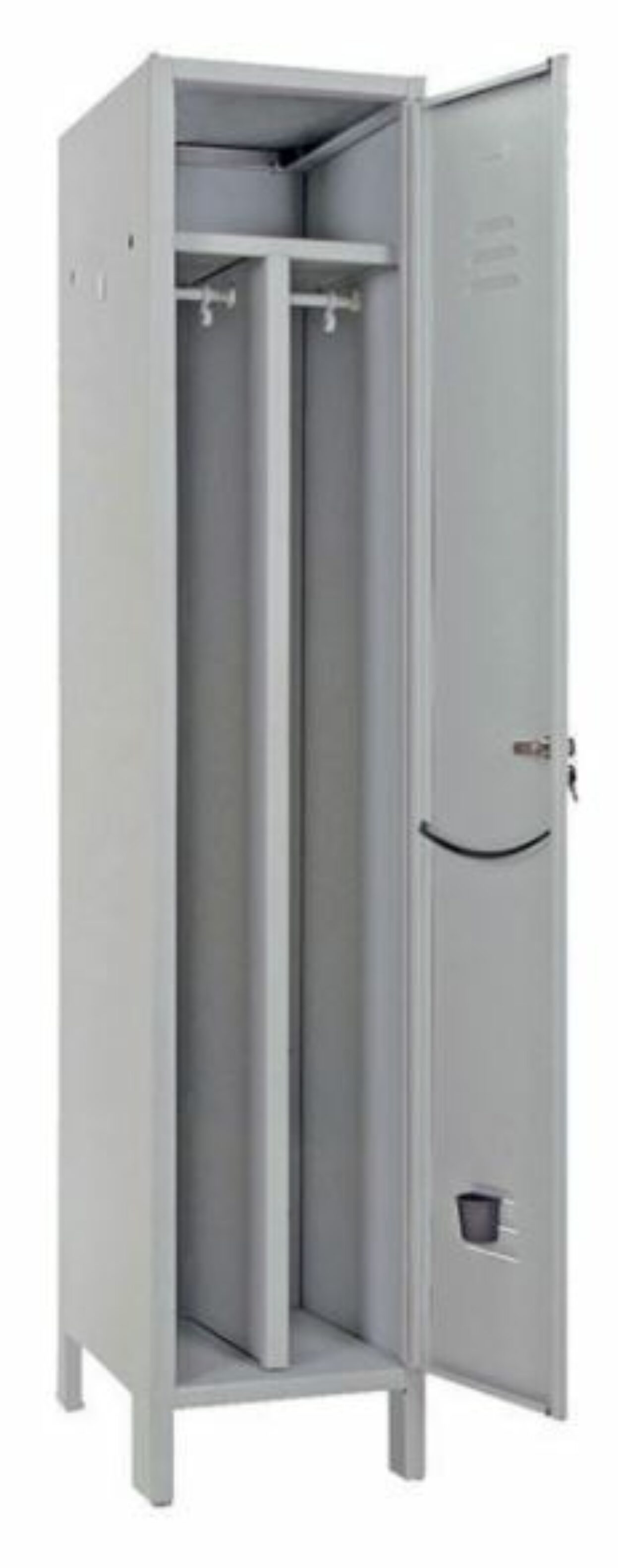 Spogliatoio metallo monoblocco SPORCO PULITO 1 posto SLIM – Maniglia lucchettabile (escluso lucchetto)