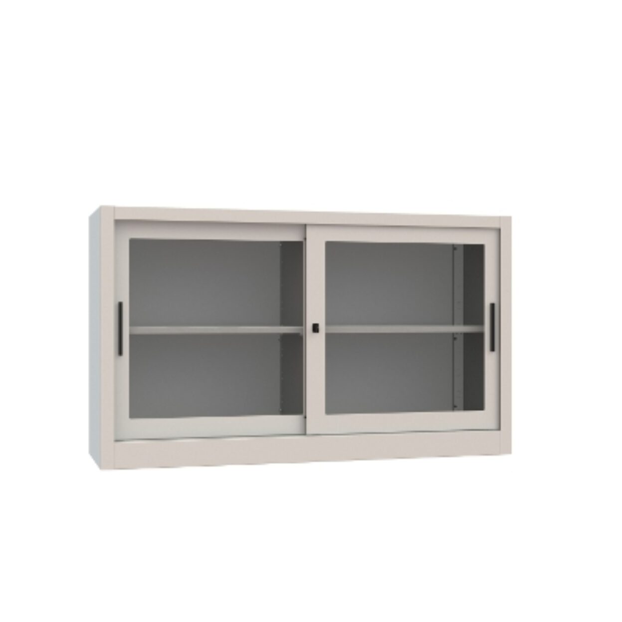 Sopralzo con Ante Scorrevoli Vetro temperato – 1+1 ripiani (per utilizzo libreria completare con top metallo o nobilitato)