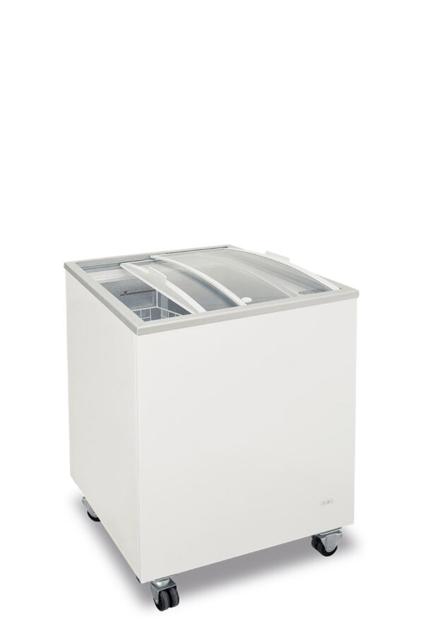 Congelatore statico a pozzo vetro curvo scorrevole / vetro piatto inclinato