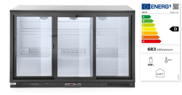 Refrigeratore a porte scorrevoli da 303 L