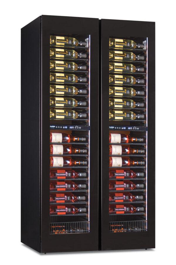 Frigo vini doppia porta 2 zone di temperatura, ventilato