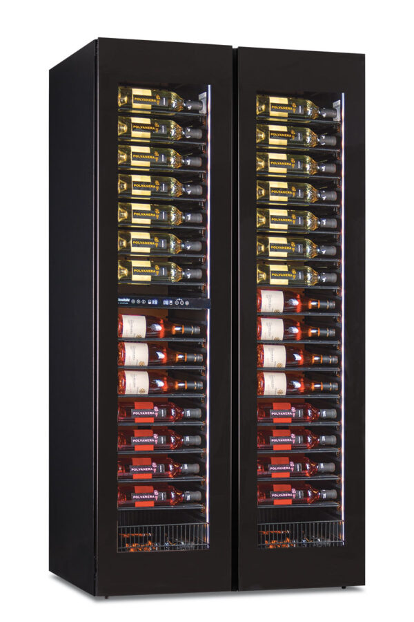 Frigo vini doppia porta 3 zone di temperatura, ventilato