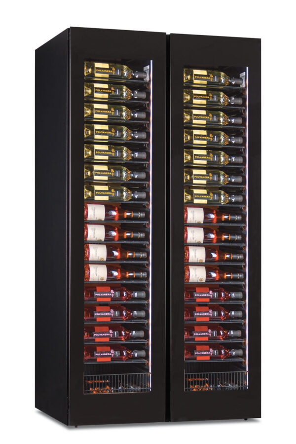 Frigo vini doppia porta 2 zone di temperatura, ventilato