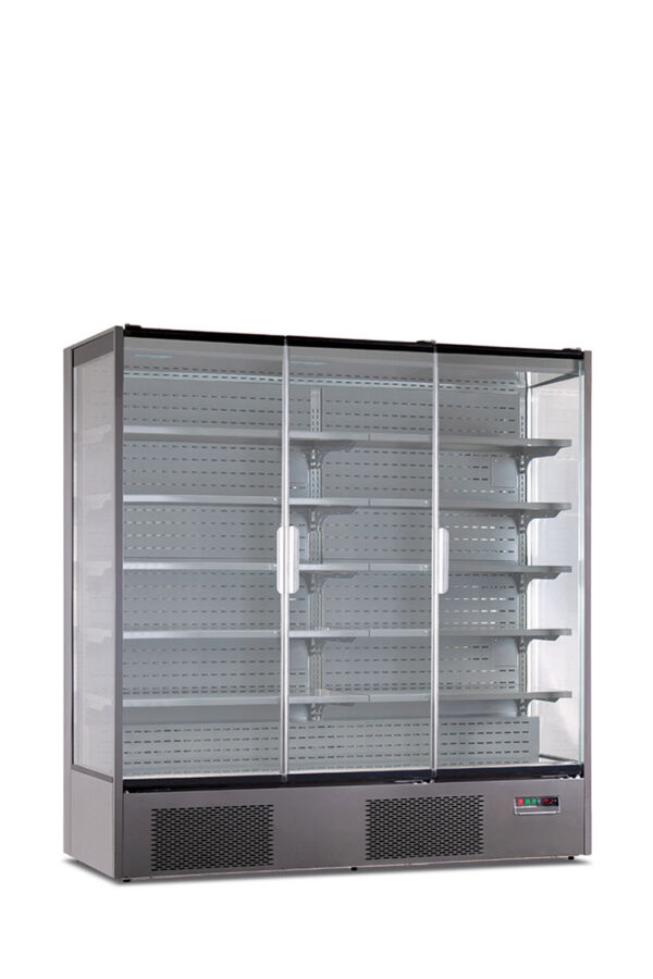 Armadio murale tre lati vetro tre porte ventilato 
Temperatura normale