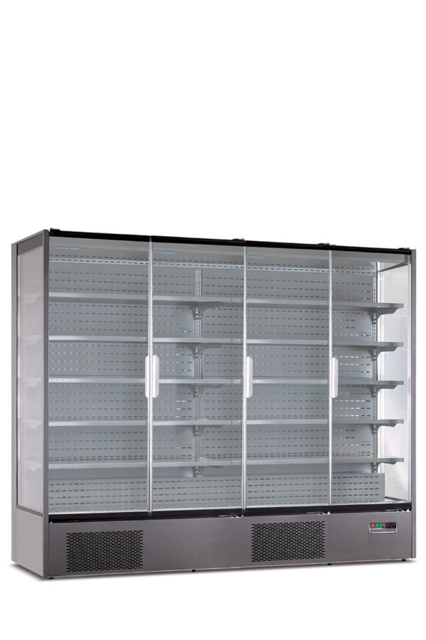 Armadio murale tre lati vetro quattro porte ventilato 
Temperatura normale