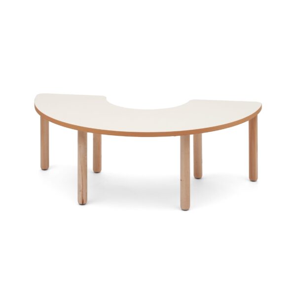 Banco Pappa Semicircolare Gambe In Massello Di Faggio Diam.60