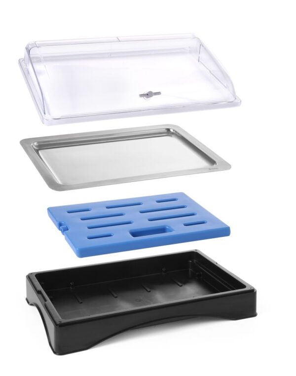 Vassoio con piastra refrigerante Rolltop - Gastronorm 1/1