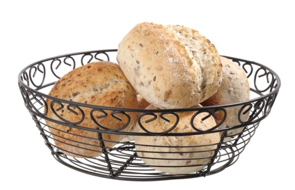 Cestino di filo metallico rotondo