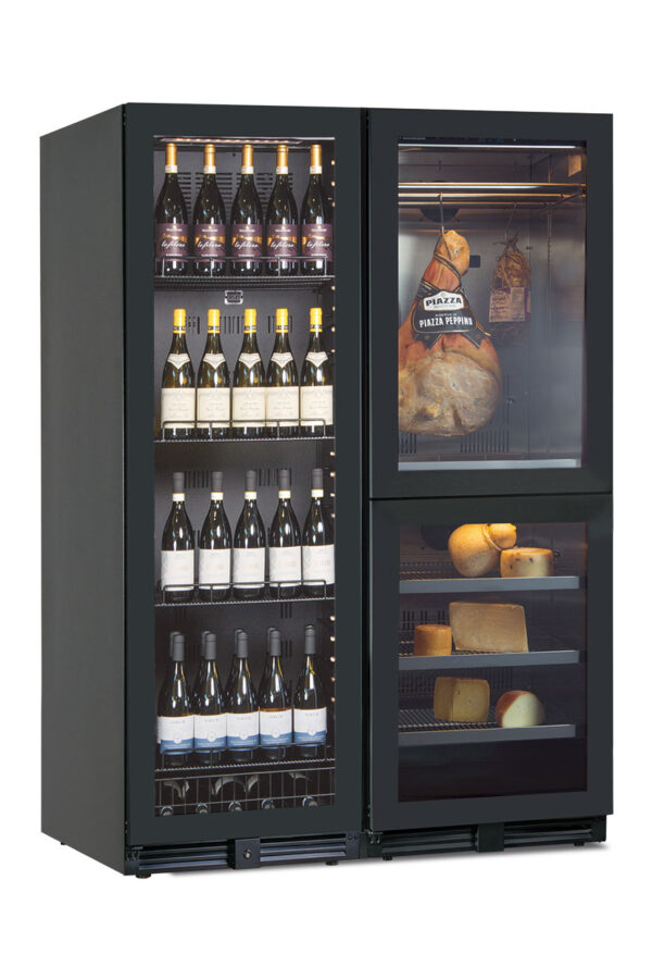 Frigo vini ventilato + Armadio per conservazione di salumi e formaggi.