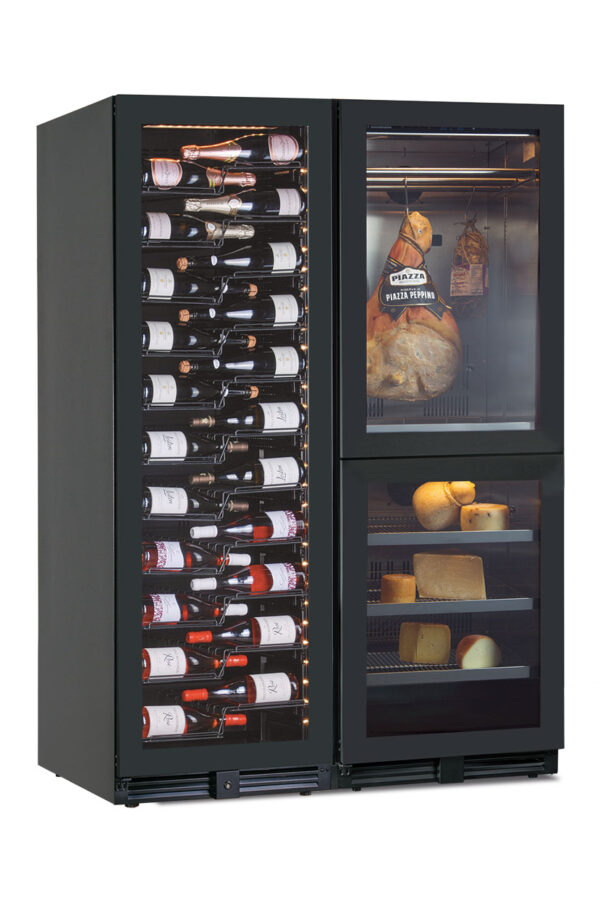 Frigo vini ventilato + Armadio per conservazione di salumi e formaggi.
