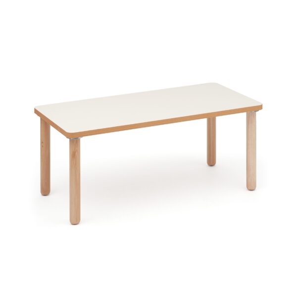 Banco Rettangolare Gambe In Massello Di Faggio Diam.60