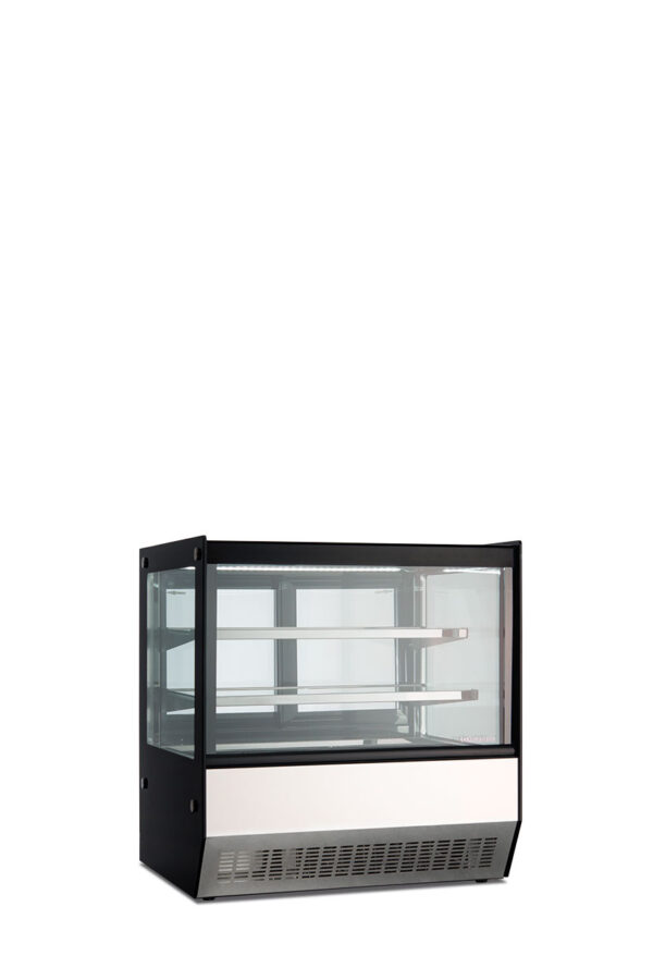 Vetrina sopra banco snack/pasticceria, porte scorrevoli