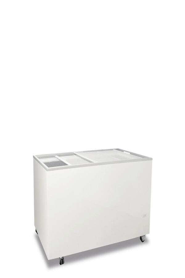 Congelatore statico a pozzo vetro piatto scorrevole