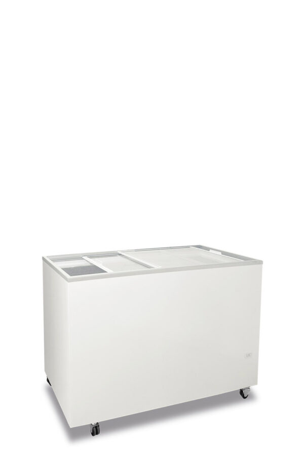 Congelatore statico a pozzo vetro piatto scorrevole