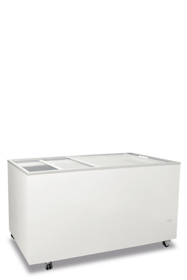 Congelatore statico a pozzo vetro piatto scorrevole