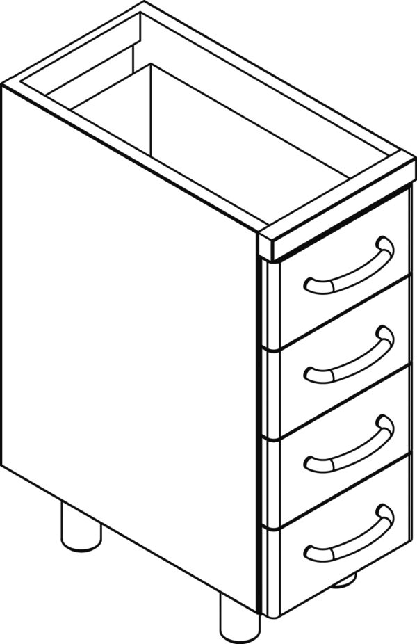 4 CASSETTI cm.21,8x52x8,9