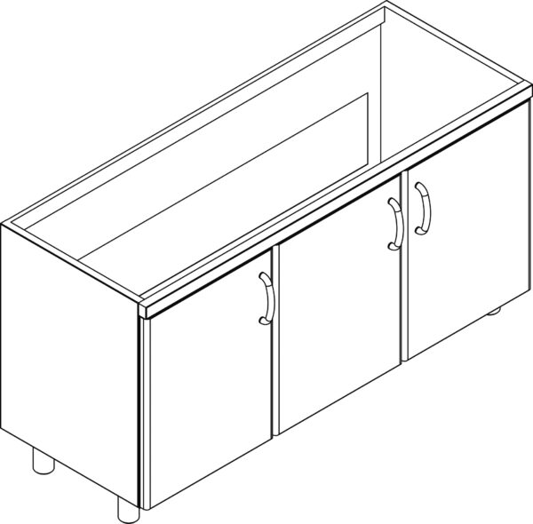 BASE PER LAVELLO CON 3 PORTE