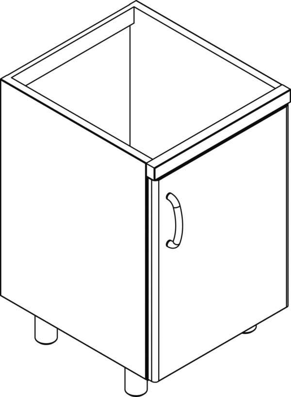 BASE CON PORTA E RIPIANO INTERMEDIO