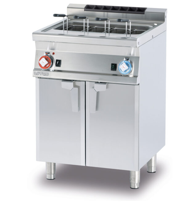 CUOCIPASTA GAS LT 40 Vasca cm. 51x30,7x32,7h. Rubinetto carico acqua, sfioratore + scarico a pavimento. (CESTI ESCLUSI) (inclusa 1 testata chiusura piano mod.TPA-7)