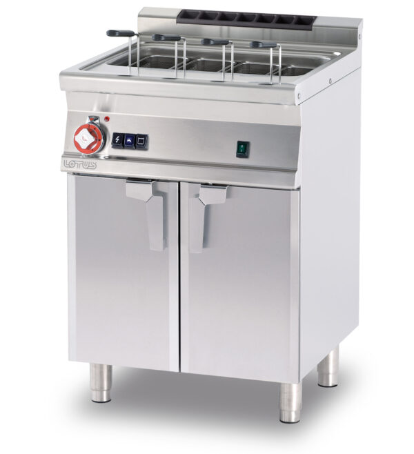 CUOCIPASTA GAS LT 40 Vasca cm. 51x30,7x32,7h. Carico acqua automatico con sensore di livello - sfioratore + scarico a pavimento (CESTI ESCLUSI) (inclusa 1 testata chiusura piano mod.TPA-7)