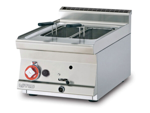 CUOCIPASTA A GAS CAPACITA' LT. 13 Vasca cm. 31x33,5x18h. Rubinetto scarico (CESTI ESCLUSI)