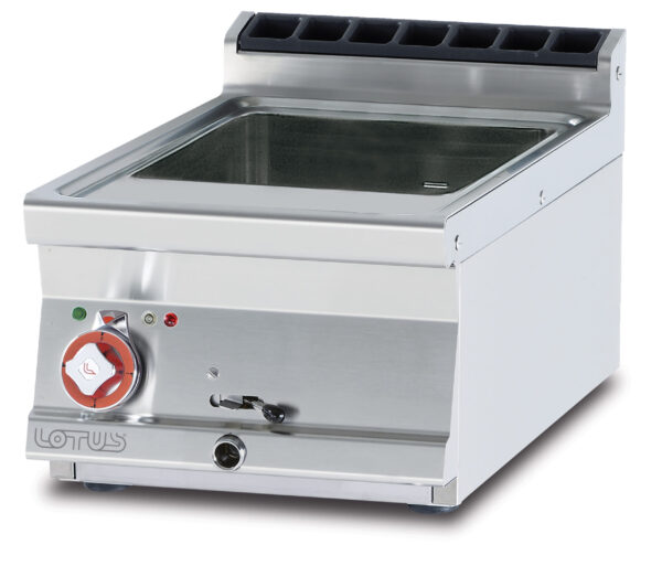 CUOCIPASTA TRIFASE LT. 17 Vasca cm. 31x33,5x22h. Rubinetto scarico (CESTI ESCLUSI) (inclusa 1 testata chiusura piano mod.TPA-7)