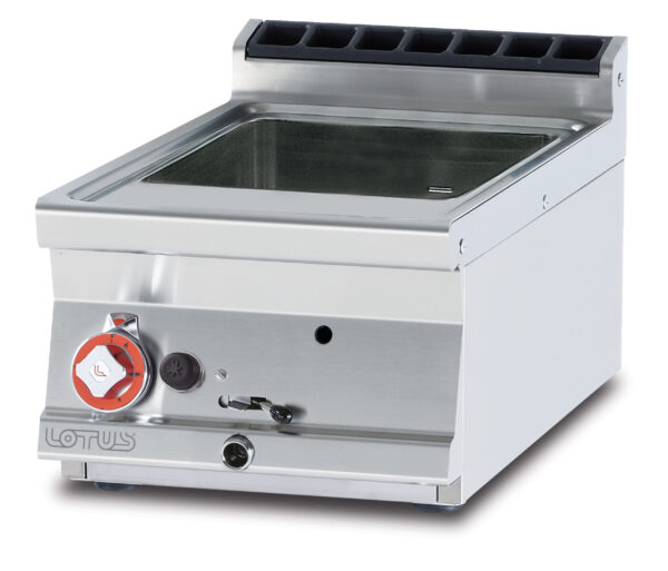 CUOCIPASTA A GAS CAPACITA' LT. 13 Vasca cm. 31x33,5x18h. Rubinetto scarico (CESTI ESCLUSI) (inclusa 1 testata chiusura piano mod.TPA-7)