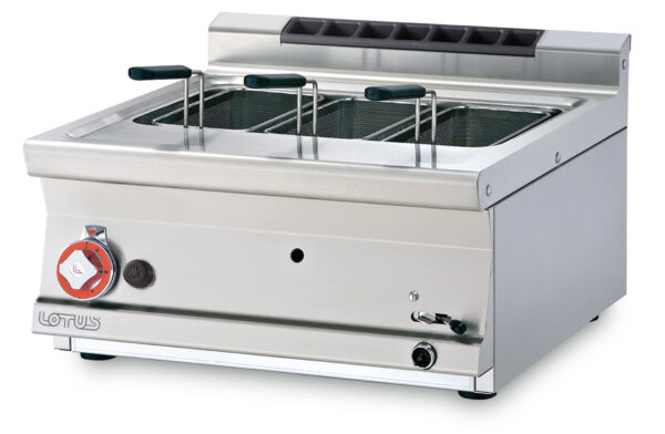 CUOCIPASTA A GAS CAPACITA' LT. 19 Vasca cm. 51x31x18h. Rubinetto scarico (CESTI ESCLUSI) (inclusa 1 testata chiusura piano mod.TPA-7)