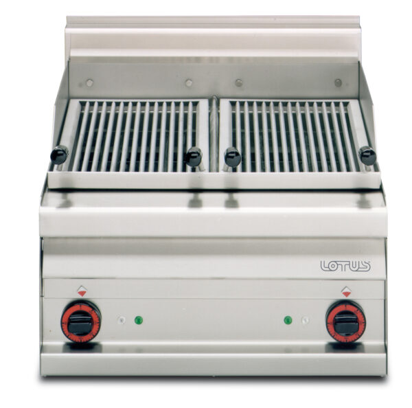 GRIGLIA ELETTRICA TRIFASE N. 2 griglie in acciaio inox cm. 28x47 regolabili  2 zone di cottura