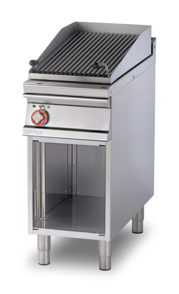 GRIGLIA TRIFASE SU MOBILE A GIORNO Griglia in acciaio inox cm. 38x66 regolabile (inclusa 1 testata chiusura piano mod.TPA-9)