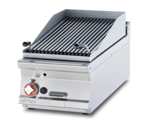 GRIGLIA GAS-PIETRALAVICA Griglia in acciaio inox cm. 38x66 regolabile (inclusa 1 testata chiusura piano mod.TPA-9)