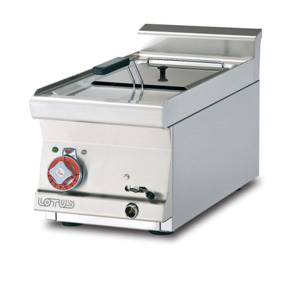 Friggitrice elettrica monofase - Vasca lt. 10 cm. 22x35x23h Con filtro e coperchio - Cesto cm. 20x30x10h Produzione patate 8 kg/h