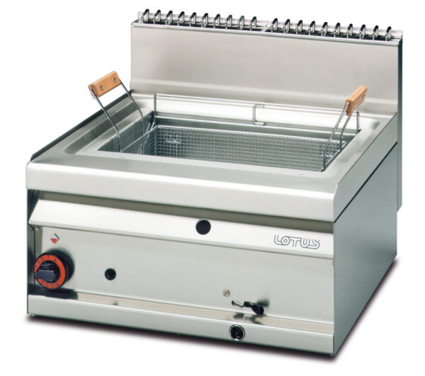 FRIGGITRICE GAS - Vasca lt. 20 cm.46x35x25h  Cesto cm. 42,5x31x10h