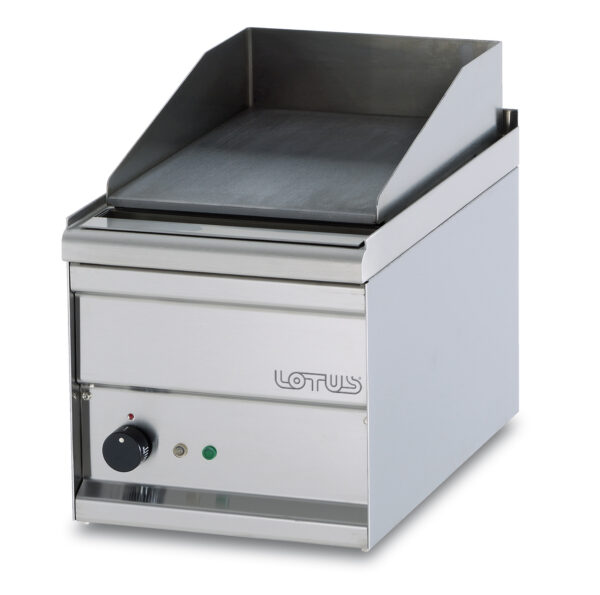Fry-top elettrico liscio cromato, piastra cm.27x41
