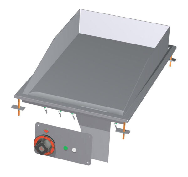 Fry-top elettrico liscio cromato SUPERCHROME (Moca Approved), piastra cm.35,5x55