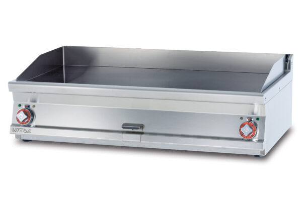 Fry-top elettrico liscio, piastra cm.116x51 - 2 zone di cottura (inclusa 1 testata chiusura piano mod.TPA-7)