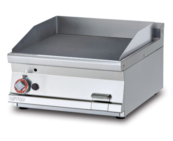 Fry-top gas liscio, piastra cm.56x51 (inclusa 1 testata chiusura piano mod.TPA-7)