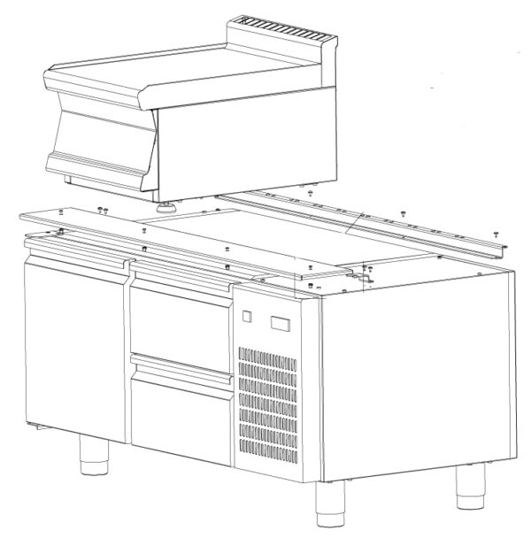 KIT FISSAGGIO S60 su base refrigerata