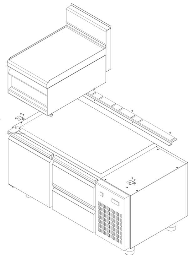 KIT FISSAGGIO S65 su base refrigerata