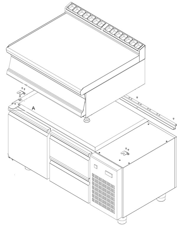 KIT FISSAGGIO S70 su base refrigerata