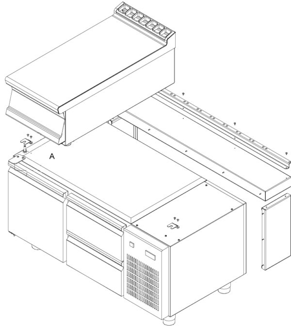 KIT SUPPORTO E FISSAGGIO S90 su base refrigerata