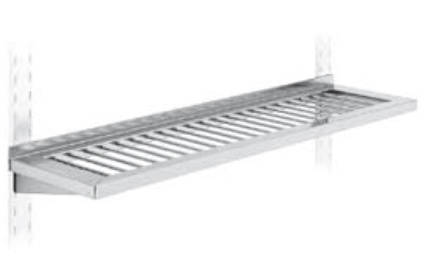 RIPIANO A PARETE grigliato con 2 mensole