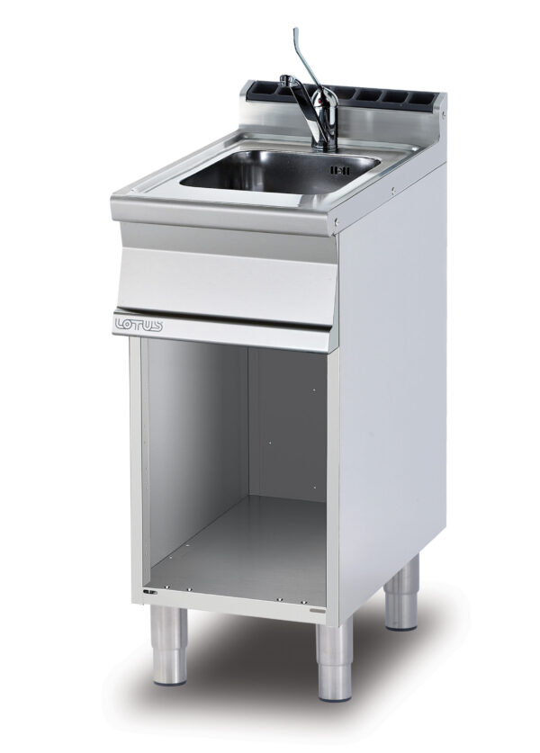 LAVELLO SU MOBILE A GIORNO Rubinetto a leva - Vasca cm. 30x35x15h (inclusa 1 testata chiusura piano mod.TPA-7)