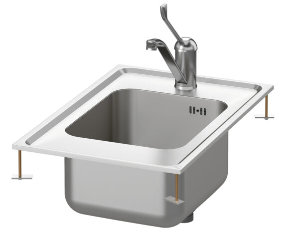 LAVELLO Rubinetto a leva - Vasca cm.29x35x20h