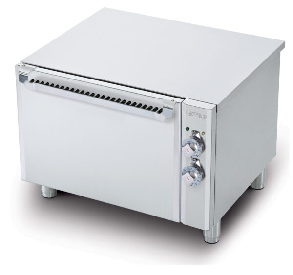 Base con Forno elettrico ventilato cm. 55x36x34h, temp: 50÷300°C, con 1 griglia cm.53x32,5 GN1/1 (non sovrapporre elementi ad induzione)