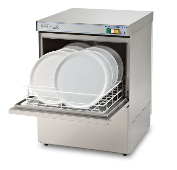 LAVASTOVIGLIE PARETE SINGOLA - vasca con angoli arrotondati, funzionamento completamente automatico a tasti elettromeccanici, microinterruttore magnetico per arresto funzionamento in caso di apertura porta - Cesto cm.50x50 - altezza utile lavaggio cm.31,5