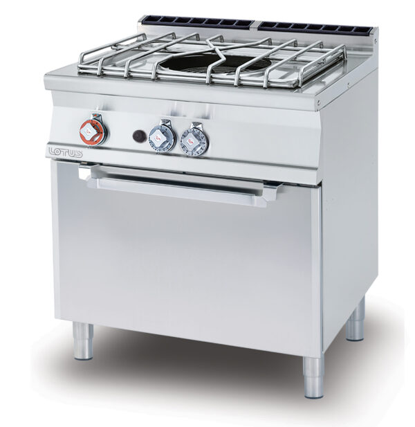 "PAELLERO" GAS SU FORNO GAS statico cm. 67x55x34h, temp: 150÷300°C, con 1 griglia cm.65x53 GN2/1 (inclusa 1 testata chiusura piano mod.TPA-7)