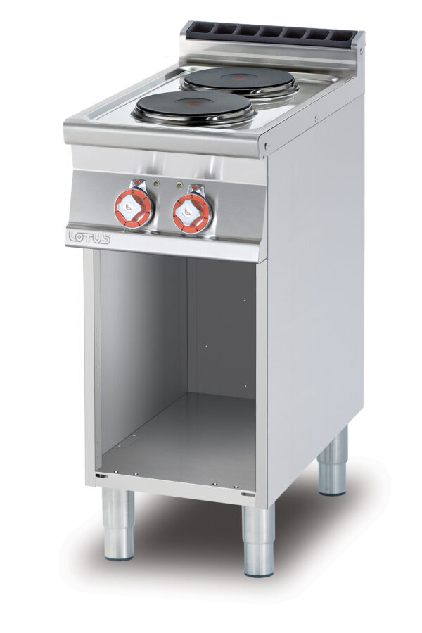 PIANO COTTURA TRIFASE SU MOBILE A GIORNO - N. 2 piastre (inclusa 1 testata chiusura piano mod.TPA-7)