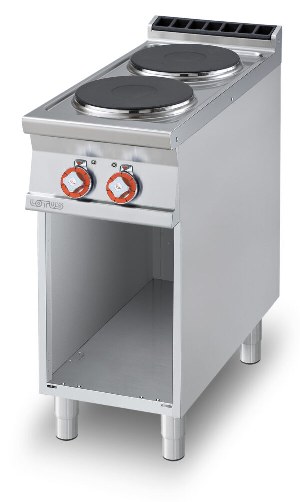 PIANO COTTURA TRIFASE SU MOBILE A GIORNO - N. 2 piastre (inclusa 1 testata chiusura piano mod.TPA-9)