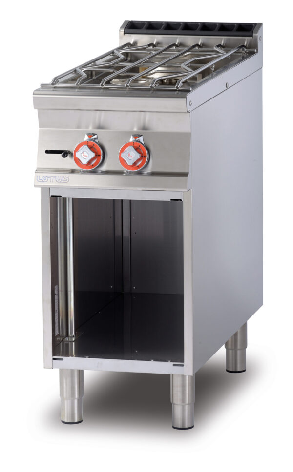 PIANO COTTURA ACQUA SU MOBILE A GIORNO 2 fuochi - Rubinetto carico acqua, sfioratore (inclusa 1 testata chiusura piano mod.TPA-9)